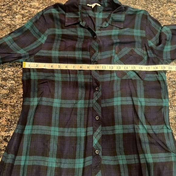 Beachlunchlounge Casual Cabincore medium plaid button down long sleeve shirt - Picture 6 of 8